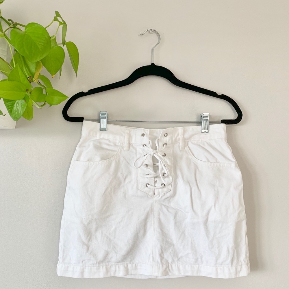 PacSun White Denim Skirt